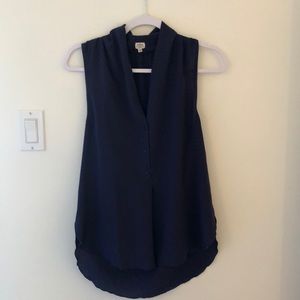 Wilfred Freja Navy Sleeveless Blouse